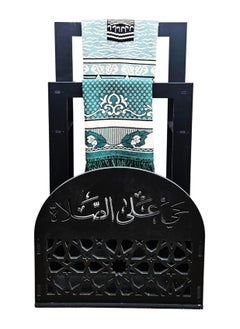 Generic Prayer Mat (Rug) || Prayer Corner || Elegant Organizer for Prayer Corner at Home or Office || Living Room, Bedroom or Office || Decorative Stand for Living Room Bedroom Entryway (Black)  - Image 3
