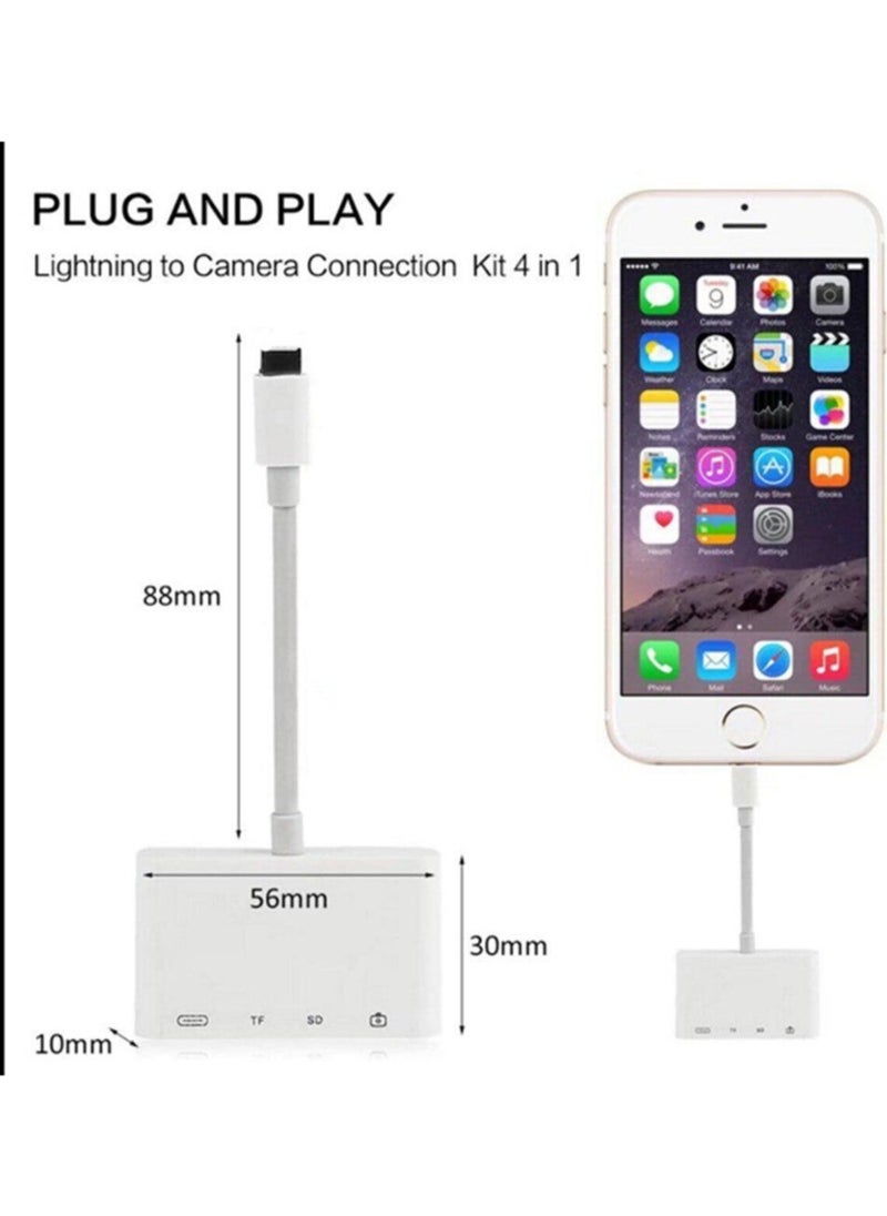 PSGT - 4in1 Lightning To Tf.sd Card Camera Adapter - Image 1