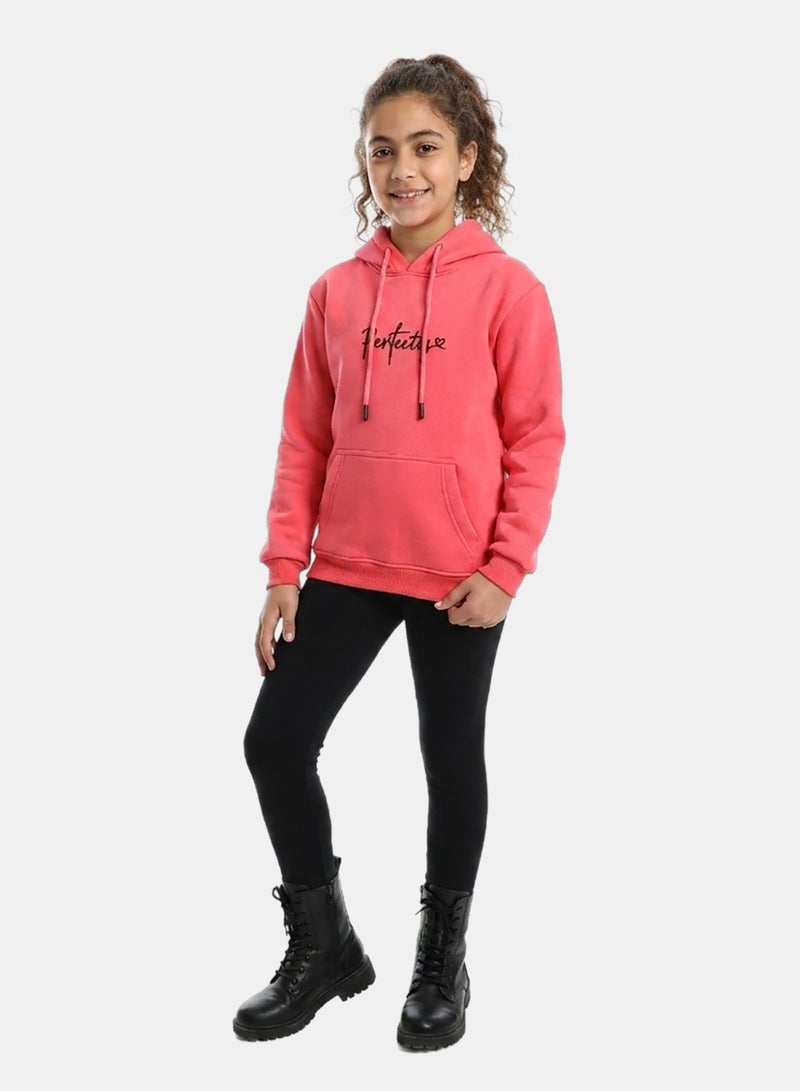 Andora Printed Long Sleeves Hoodie - Fuchsia - Image 4