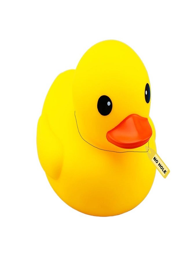 Yhobulis No Hole Huge Yellow Rubber Ducks Waterproof Bath Duck Toys for Toddlers Boys Girls,Mold Free Large Ducks Baby Shower Duck Decorations Party Favors (Large 7.1''-1pcs) - Image 1