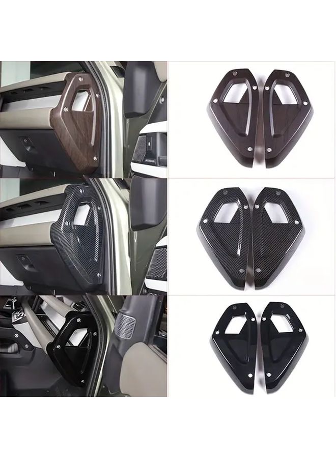 Oak Grain Car Instrument Panel Side Stickers For Land Rover Defender ABS Durable Interior Accessories - Image 1