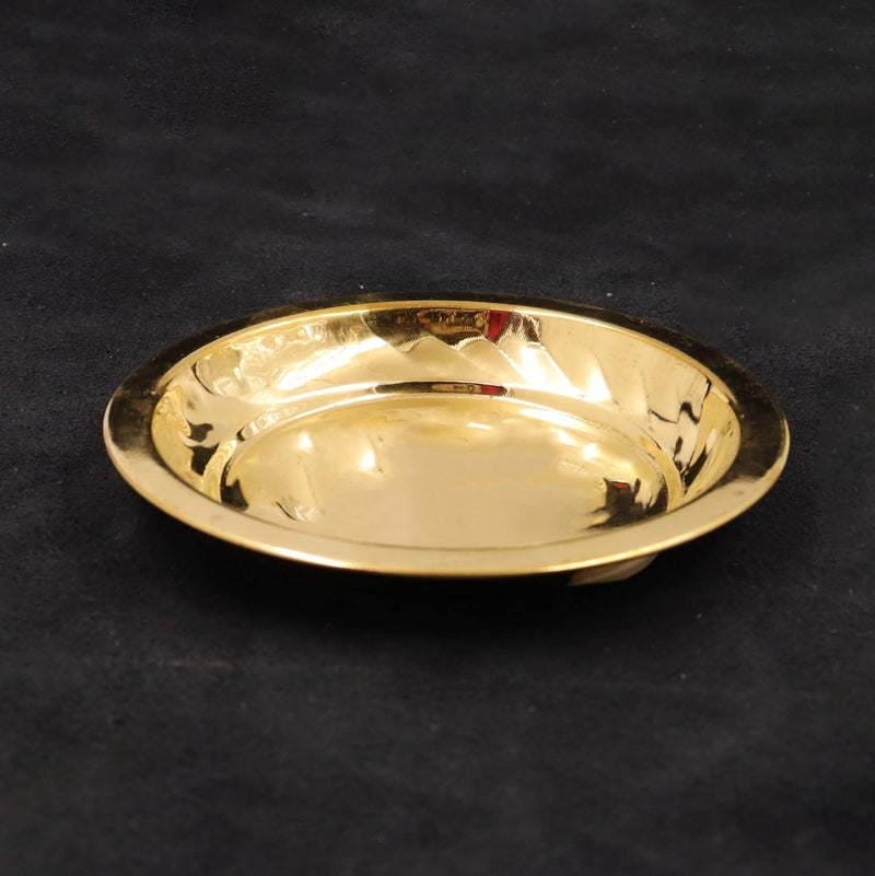 Putrika Traditional Handcrafted Brass Puja Pooja Thali Arati Arathi Arthi Arti Arathi Bartan Thambulam PlateBobby Plate Pack of 4 XXLarge - Image 5