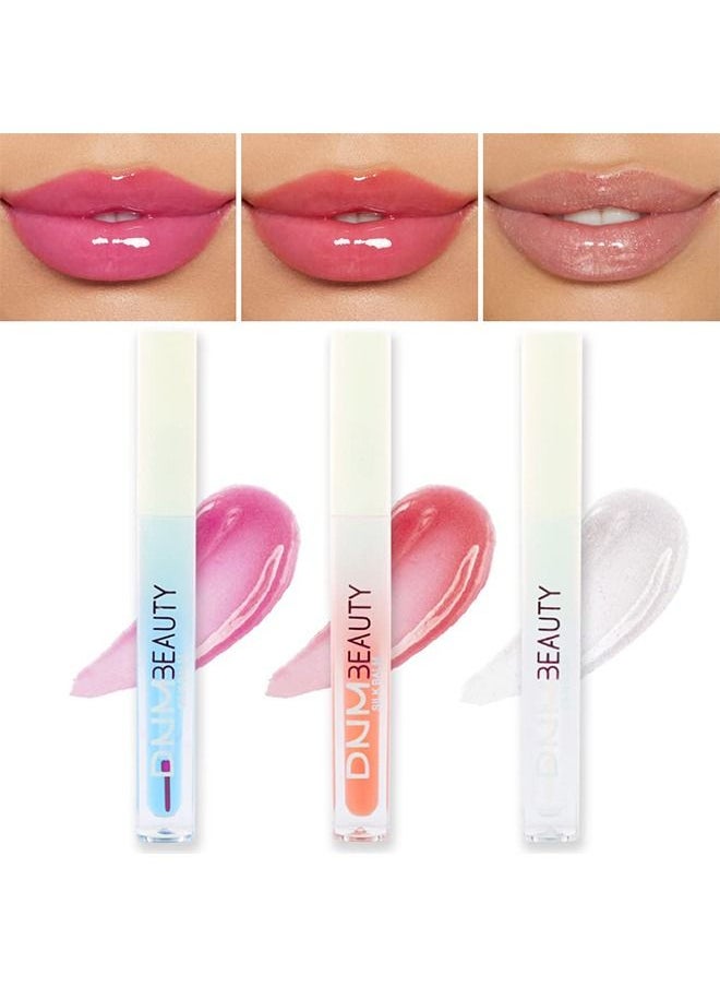 DNM Plumping Lip Oil, 3 Pieces Color Changing Lip Gloss Tinted, Magic Mood Lipstick Lip Glaze, High-Shine Clear Shimmer Lip Stain Lip Balm, Longlasting Lips Will Not Dry Out  - Image 5