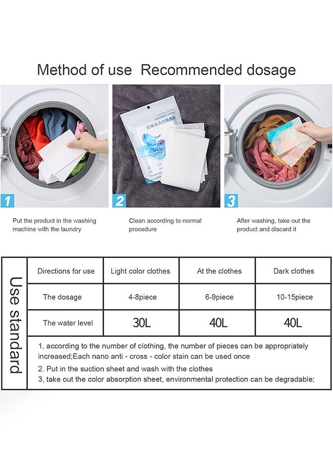 3 pack Clothes Color Absorb Paper & Dirt Collector Advanced For Long Lasting Colour Of Laundry With Microfiber & Colour-Collecting Molecules Colour Catcher Sheets For Washing Machine - Image 5