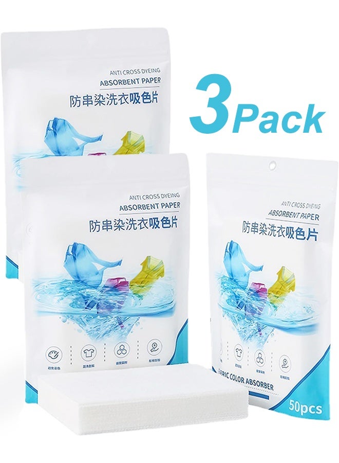 3 pack Clothes Color Absorb Paper & Dirt Collector Advanced For Long Lasting Colour Of Laundry With Microfiber & Colour-Collecting Molecules Colour Catcher Sheets For Washing Machine - Image 1