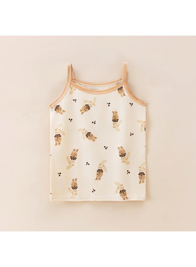 2026 Summer New Style A-class Girls' Cotton Camisole, Thin And Soft With Lace, Korean Style Baby Outerwear Vest