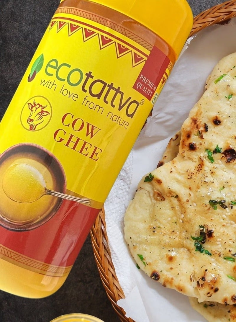 ecotattva 100% Pure & Natural Cow Ghee (2ltr = Pack of 2, Each 1ltr Bottle) - Image 4