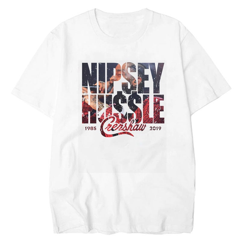 Short-Sleeved The Great Nipsey Men'S Printed T-Shirt 2019 White Nipsey Husslt-Shirt - Image 1