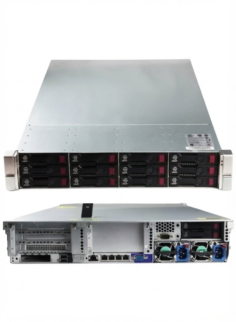سيرفر 14 فتحة 3.5 بوصة 2 SFF و12 LFF بمعالجين Xeon E5 2660 V3 وذاكرة 16GB DDR4 ECC و3 أقراص SAS Enterprise سعة 3TB ووحدة P840 RAID ومصادر طاقة مزدوجة 1400W وضمان سنة