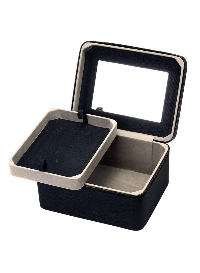 fadak Vanity Organiser for Women Makeup Box for All Cosmetic and Jewellery Item with PU (Black) - Image 5