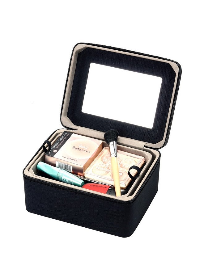 fadak Vanity Organiser for Women Makeup Box for All Cosmetic and Jewellery Item with PU (Black) - Image 4