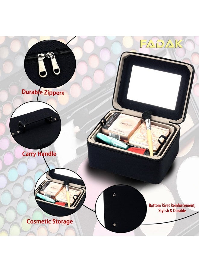 fadak Vanity Organiser for Women Makeup Box for All Cosmetic and Jewellery Item with PU (Black) - Image 3