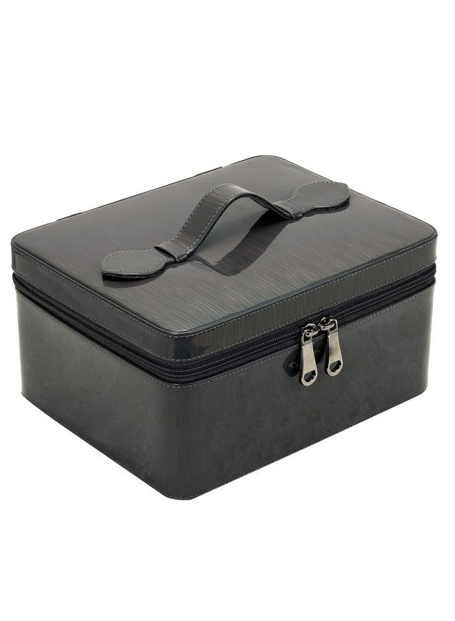 fadak Vanity Organiser for Women Makeup Box for All Cosmetic and Jewellery Item with PU (Black) - Image 1