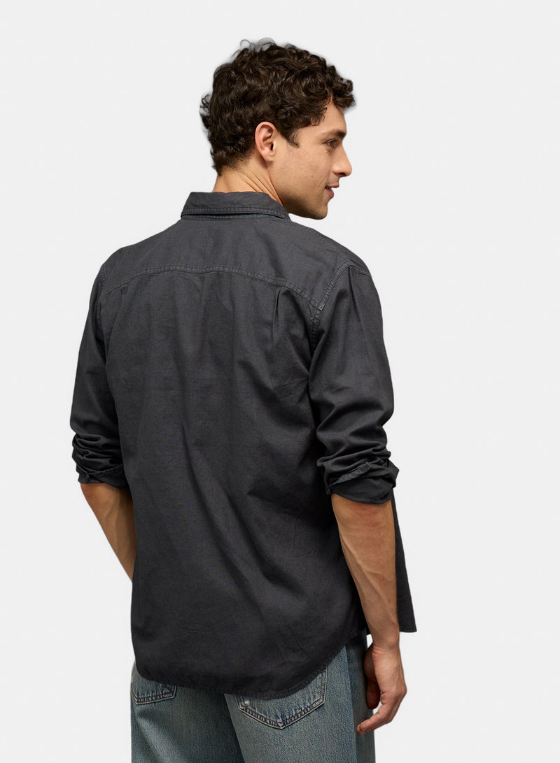 American Eagle AE Everyday Button-Up Linen Shirt - Image 4