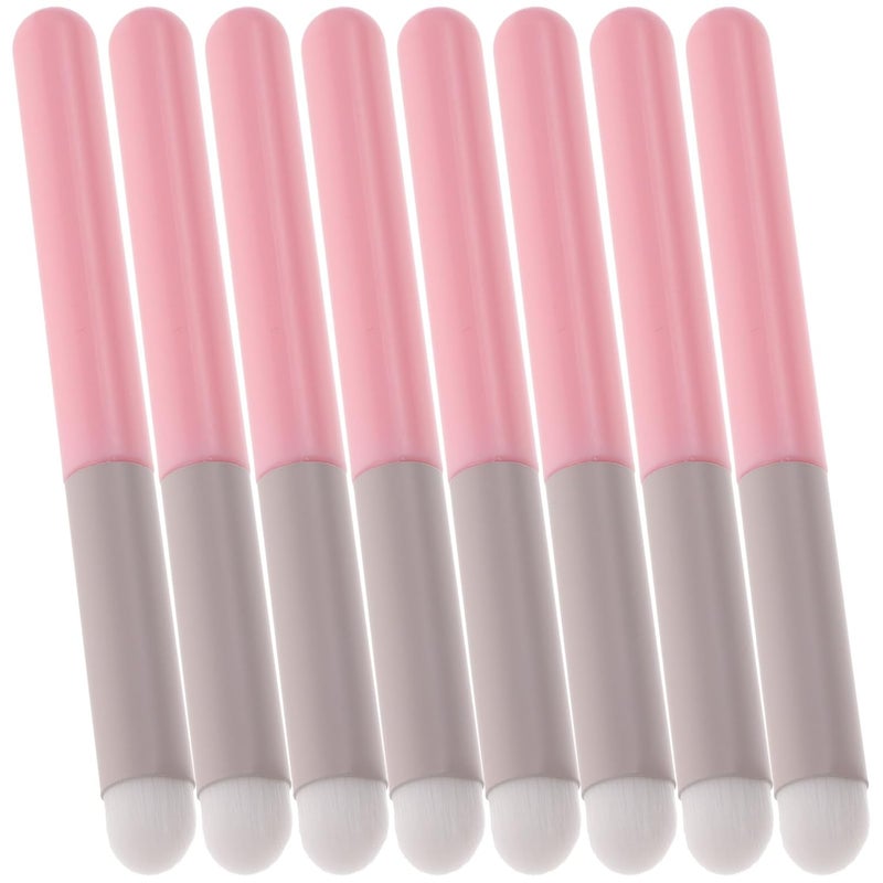 8pcs Mini Lip Brush and Concealer Brush Set for Lipstick Application and Blending Portable Cosmetic Tools for Professional and Travel Use - Image 1