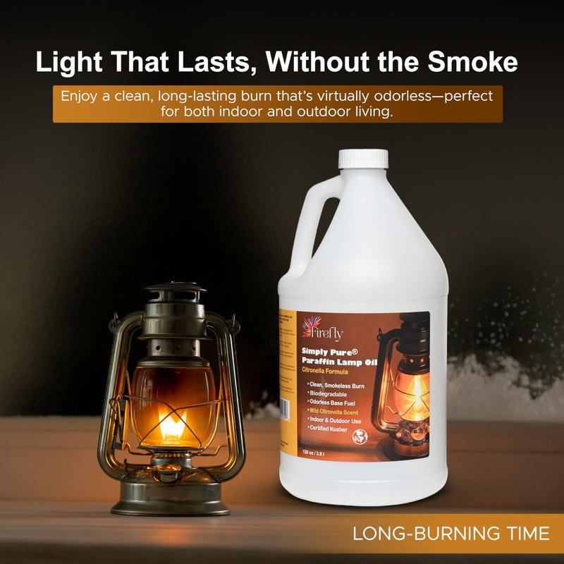 Firefly Fuel Premium Liquid Paraffin Lamp Oil for Indoor Use 1 Gallon - Indoor Smokeless Odorless Paraffin Oil Fuel for Lamps, Lantern, Candle, Citronella, Kosher - Image 2