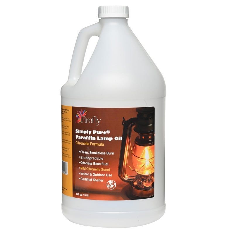 Firefly Fuel Premium Liquid Paraffin Lamp Oil for Indoor Use 1 Gallon - Indoor Smokeless Odorless Paraffin Oil Fuel for Lamps, Lantern, Candle, Citronella, Kosher - Image 1