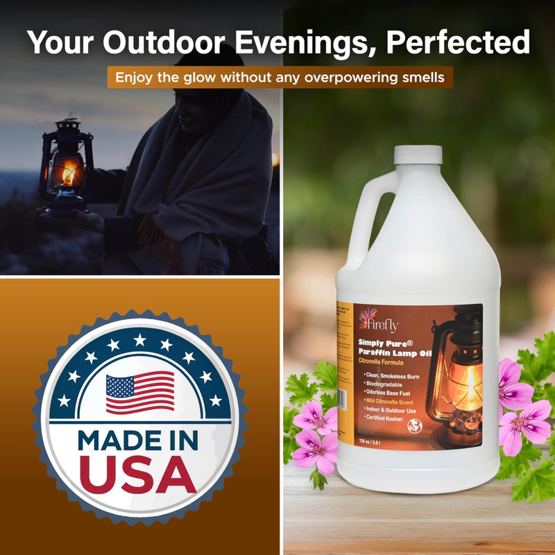 Firefly Fuel Premium Liquid Paraffin Lamp Oil for Indoor Use 1 Gallon - Indoor Smokeless Odorless Paraffin Oil Fuel for Lamps, Lantern, Candle, Citronella, Kosher - Image 5