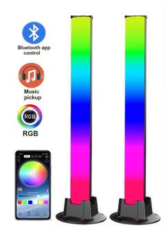 Desktop Atmosphere Light Smart LED Light Bars with Music Sync Bluetooth App & Remote Control, RGB Smart Flow Lights with Various Scene Modes and Music Modes for Gaming Lights, TV Backlight