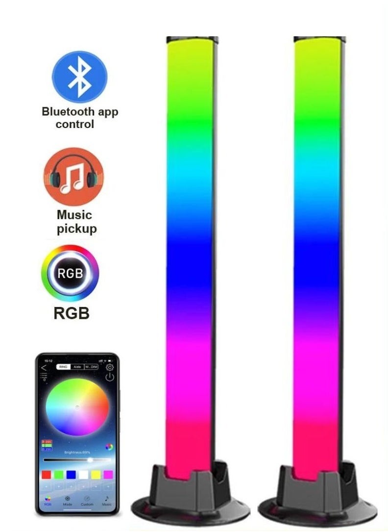 Prime - Desktop Atmosphere Light Smart LED Light Bars with Music Sync Bluetooth App & Remote Control, RGB Smart Flow Lights with Various Scene Modes and Music Modes for Gaming Lights, TV Backlight - Image 1