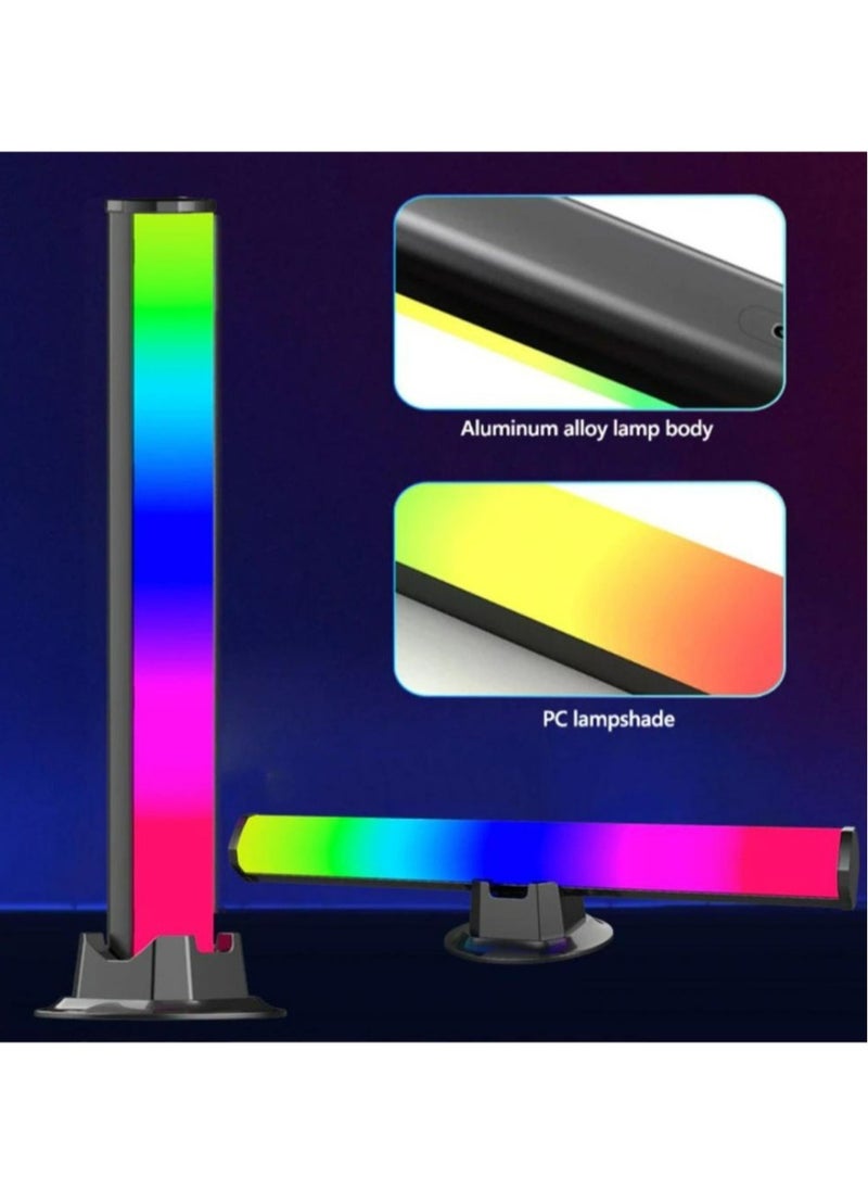 Prime - Desktop Atmosphere Light Smart LED Light Bars with Music Sync Bluetooth App & Remote Control, RGB Smart Flow Lights with Various Scene Modes and Music Modes for Gaming Lights, TV Backlight - Image 1