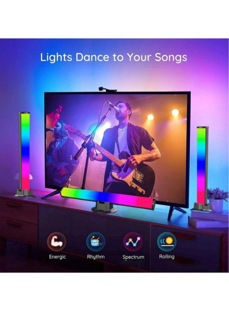 Prime - Desktop Atmosphere Light Smart LED Light Bars with Music Sync Bluetooth App & Remote Control, RGB Smart Flow Lights with Various Scene Modes and Music Modes for Gaming Lights, TV Backlight - Image 1