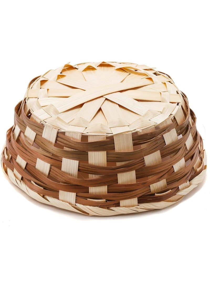 Cobest Round Gift Baskets,12 Pack Wicker Hamper Basket, Woven Bread Baskets for Serving Small Gift, Food Serving Baskets, Food Storage Basket for Kitchen Restaurant Display Decor - Image 3