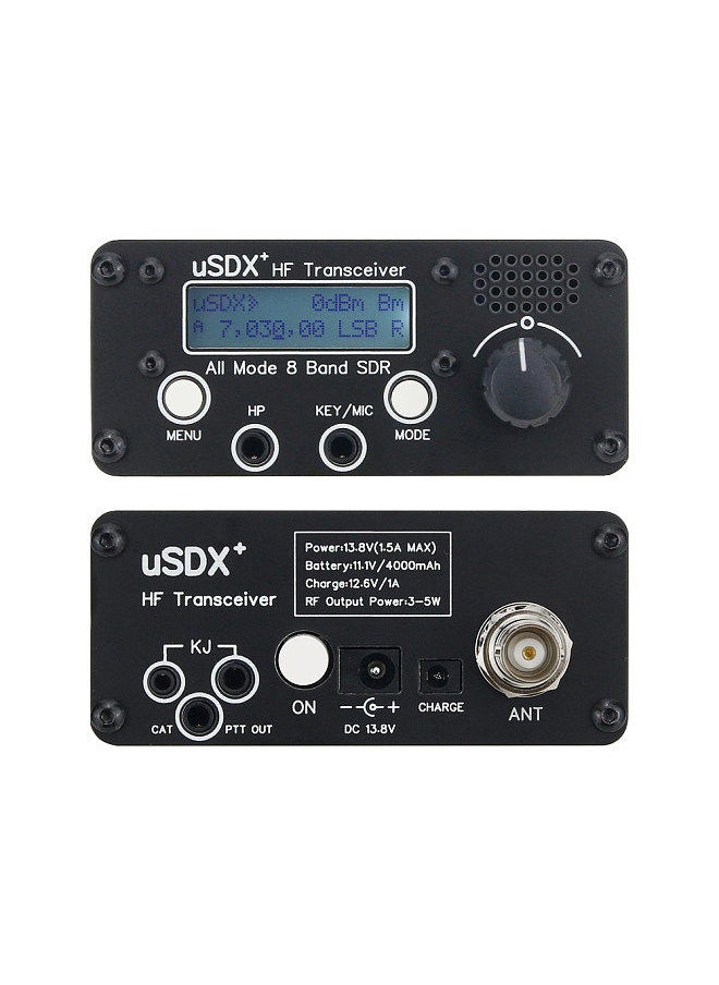 Generic - uSDR uSDX+Plus V2 8 Bands SDR Transceivers HF SSB QRP Portable High Frequency Short Waves Transceivers LCD Display Speaker Microphone - Image 1