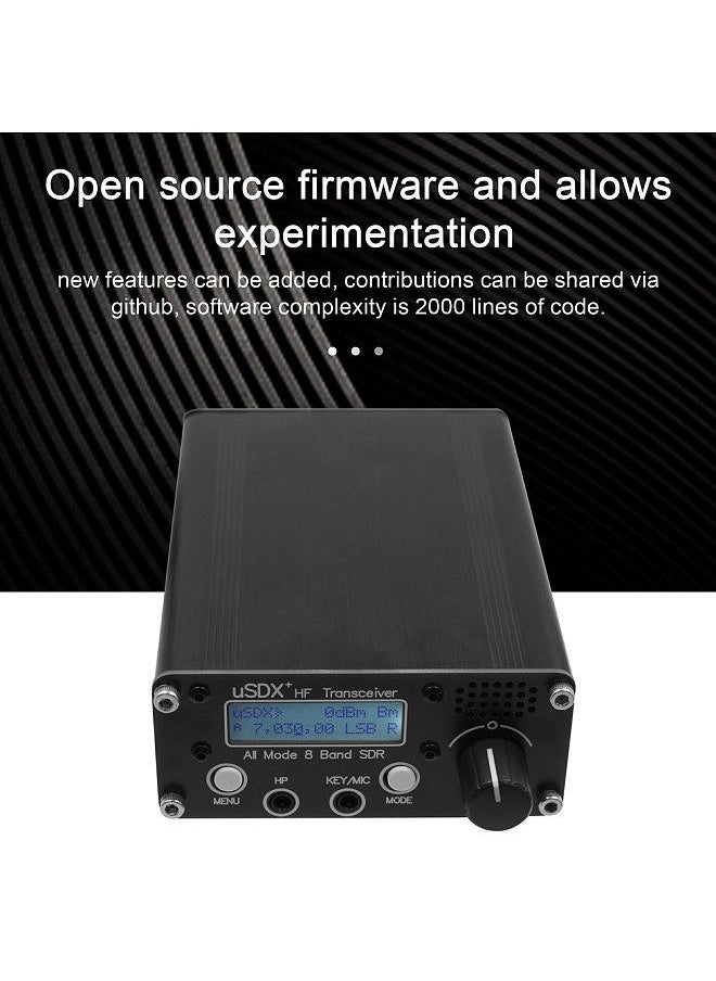 Generic - uSDR uSDX+Plus V2 8 Bands SDR Transceivers HF SSB QRP Portable High Frequency Short Waves Transceivers LCD Display Speaker Microphone - Image 1