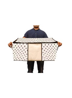 UNICRAFTS UNICRAFT Underbedorga07 Non Woven Rectangular Underbed Storage Organizer Set Cream Standard 6 Pieces  - Image 4