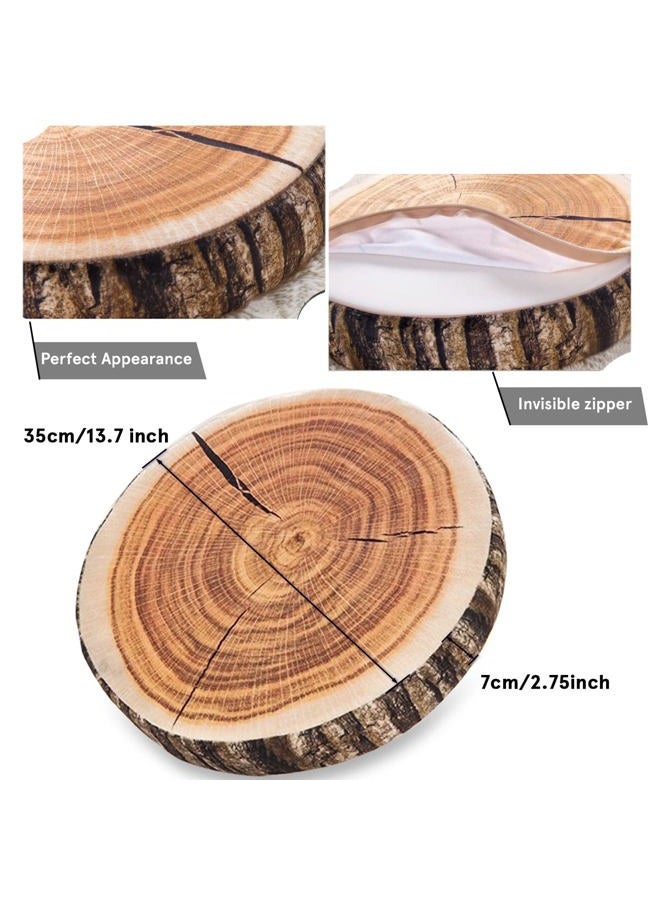 HYSEAS (1, Light Tan 1) - 3D Digital Print Comfort Foam Throw Pillow for Home Decoration, Stump - Image 2