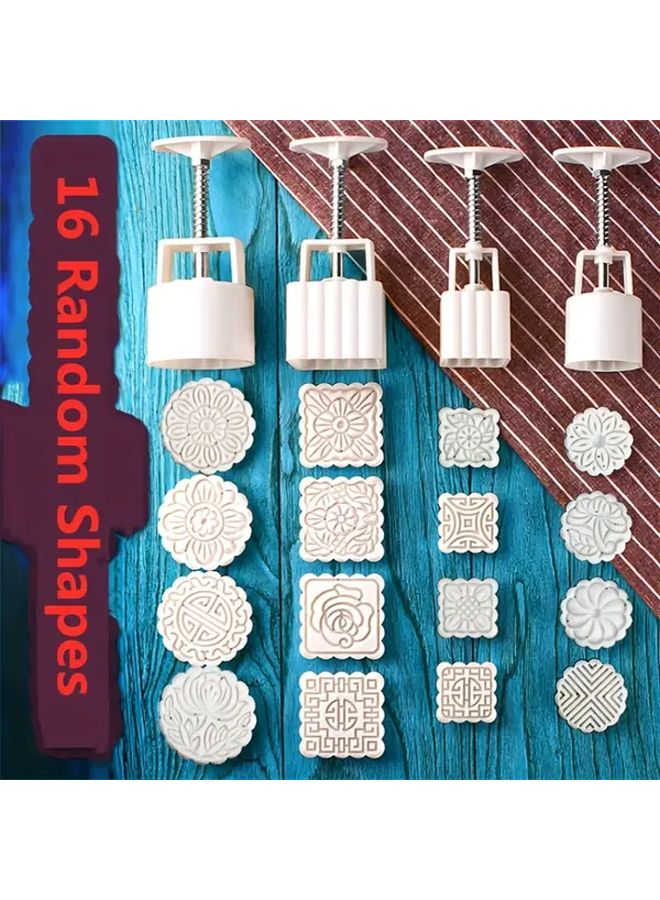 Flower Shape Moon Cake Mold 50g 100g DIY Hand Press Plastic Baking Tool Style C - Image 1