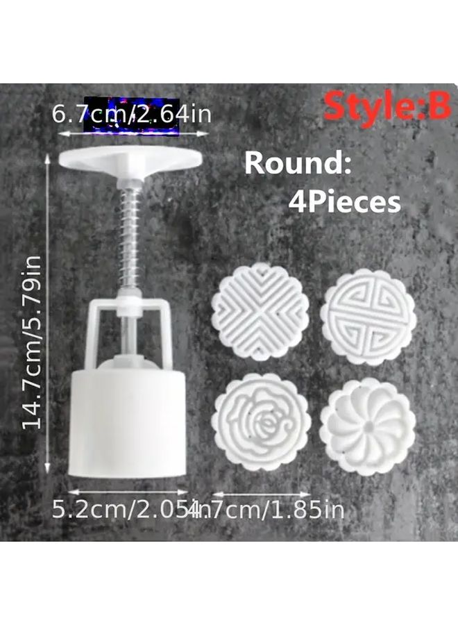Flower Shape Moon Cake Mold 50g 100g DIY Hand Press Plastic Baking Tool Style C - Image 4
