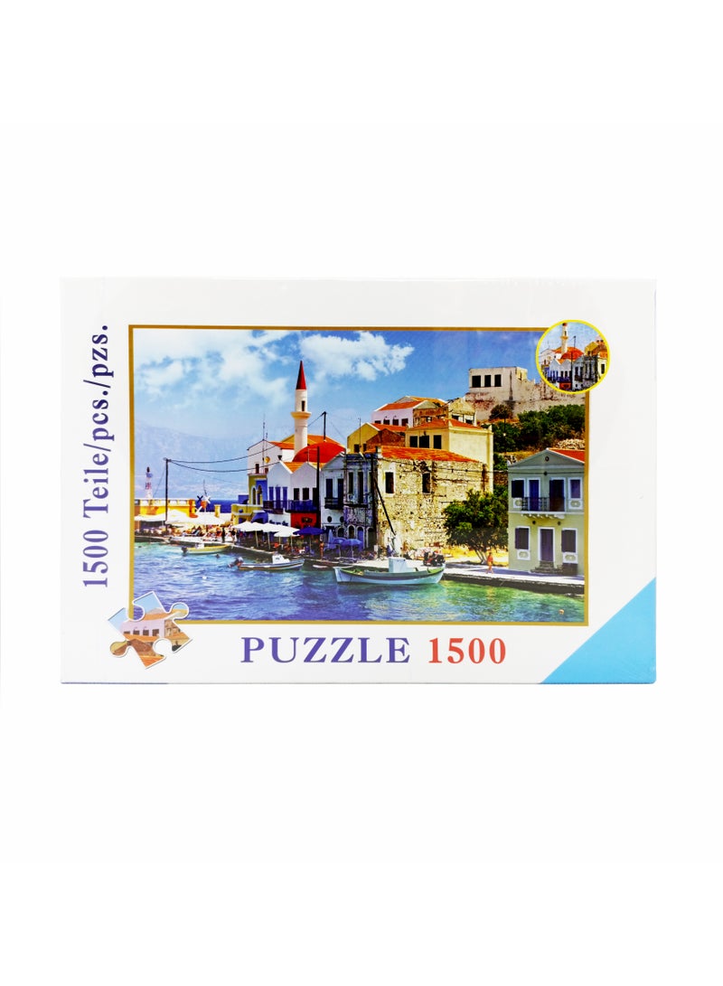 1500 Piece Puzzle Challenge Your Creativity and Intelligence  Perfect Gift and Family Time Activity  High Quality and Vibrant Colors  - Image 1