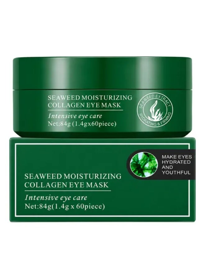 KOEC 60pcs Seaweed Moisturizing Collagen Eye Mask for Dark Circles Anti Wrinkle Treatment Under Eye Gel Pads Seaweed Eye Mask Eye Skin Care Eye Patches Under Eye Collagen Patches - Image 2