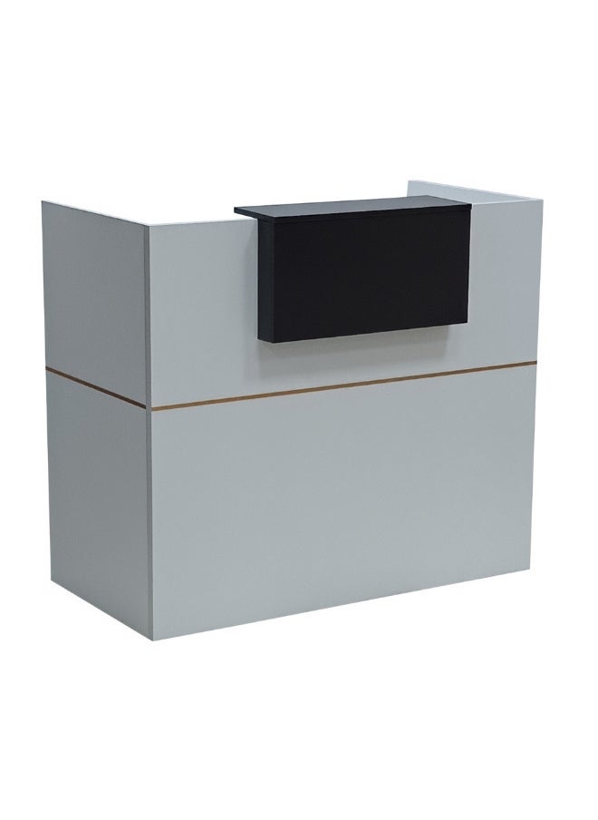ALWASIT HOME - Front Desk Reception Room Table, Modern Reception Desk Front Counter Table with Cabinet, Retail Counter for Checkout, Office Wooden Computer Front Desk, for Salon Spa, Lobby, Office, Beauty - Image 1