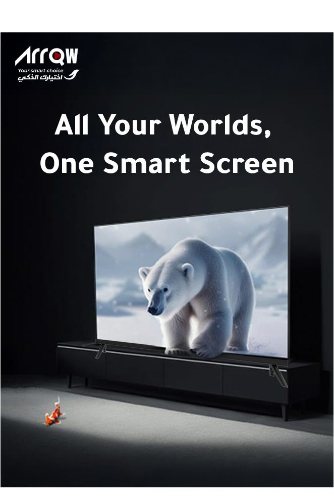 آركيو تلفزيون 43 بوصة 2K Full HD، ذكاء السطوع، ميزات الصوت مع حامل حائط، HDMI، تلفزيون LED ذكي|RO-43LPS - Image 4