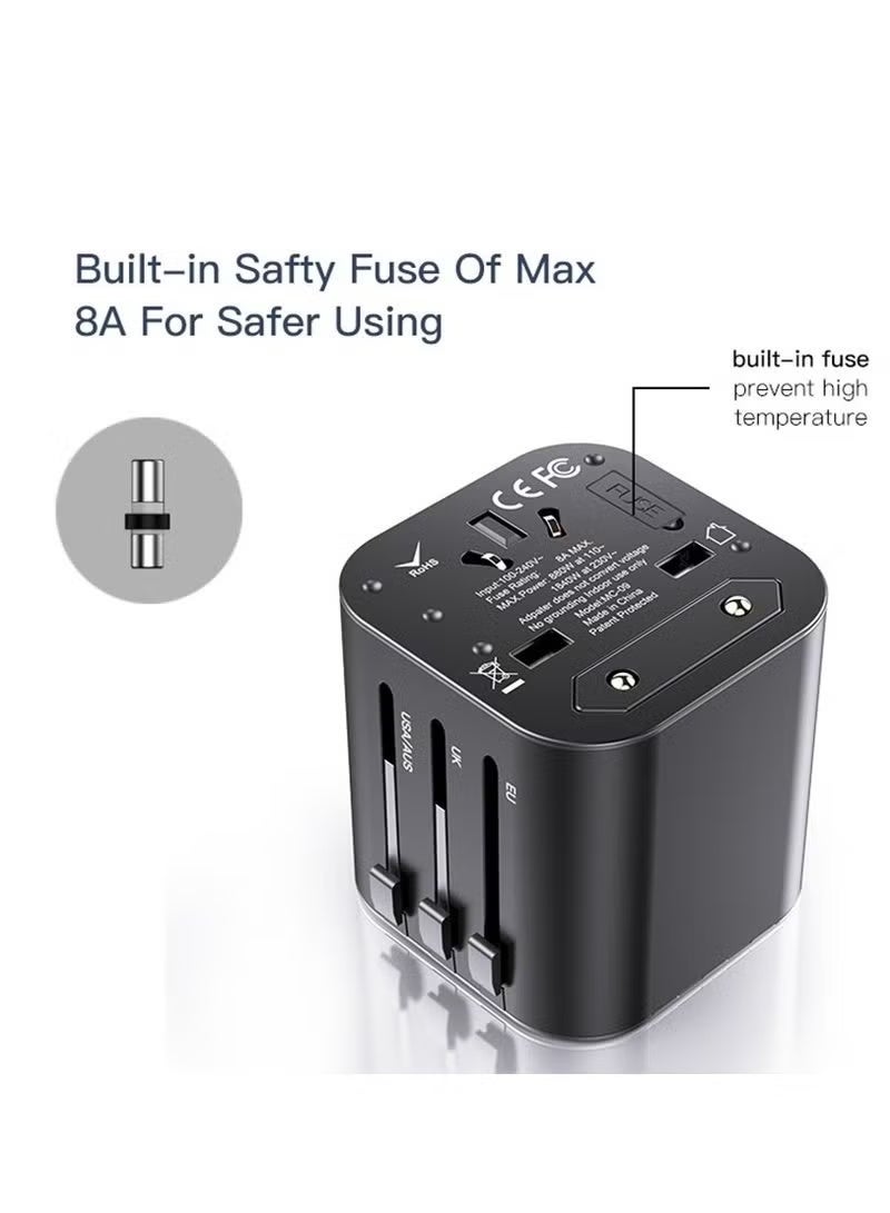 يسيدو MC-09 Multi-function Universal Travel Adapter Plug (Black) - Image 3