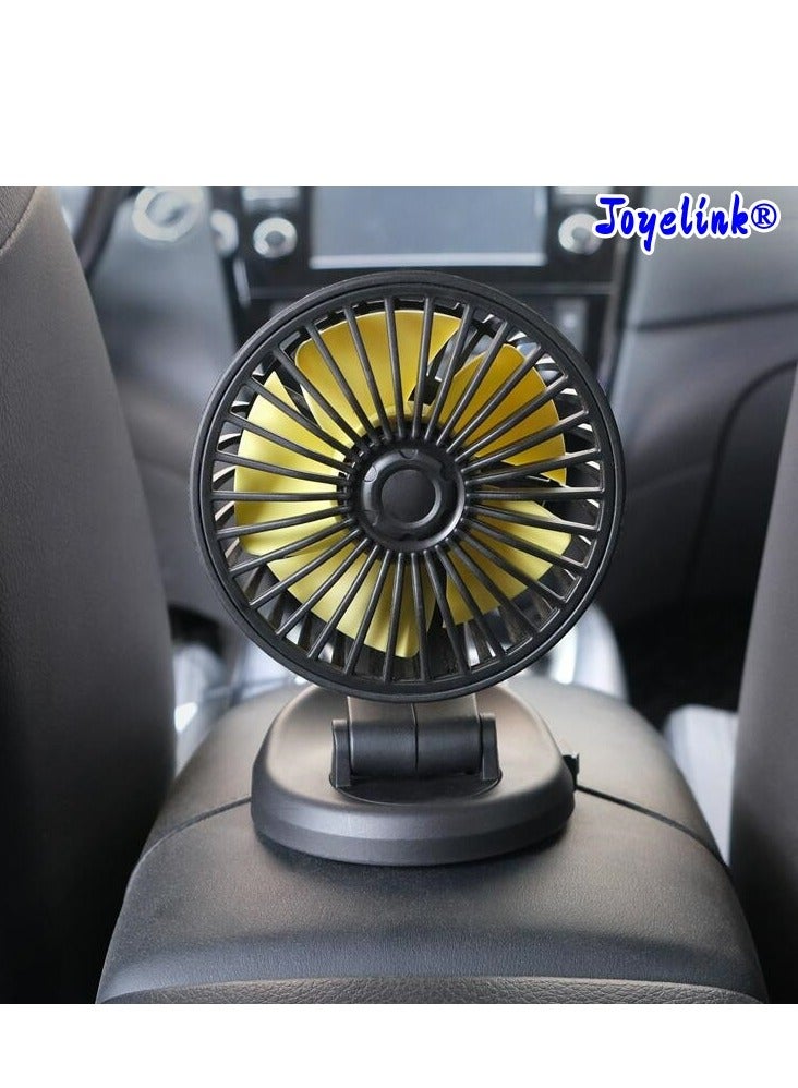 Joyelink Car Fan, USB Portable Fan for Car , 360 Degree Rotatable Dual Head Fan, Strong Wind Electric Fans for Dashboard Suv Rv Tuck Boat Sedan Home Office (Single Head) - Image 5