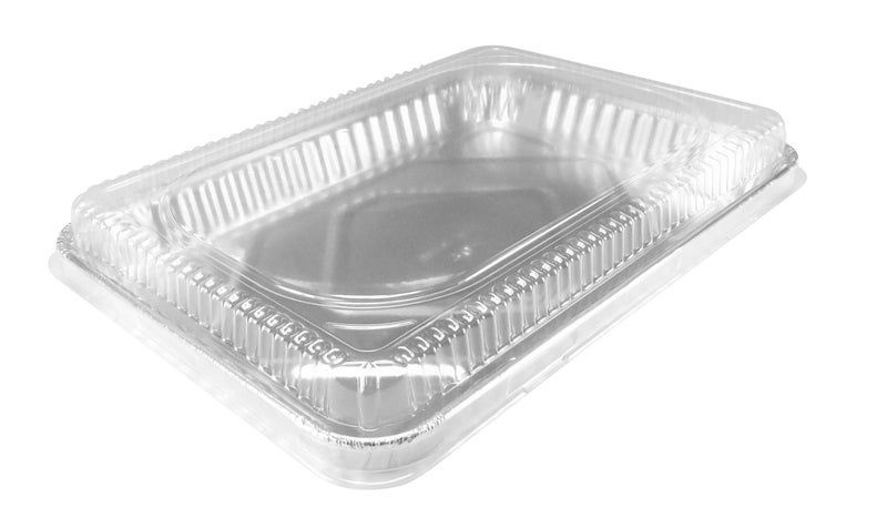 KitchenDance Disposable Silver 13 x 9 x 2 Aluminum Cake pans with Lids  80 Ounces Rectangular Baking Pan Perfect for Cakes Casseroles  Non Stick Pan for Baking Storing Preparing Food 12 sets