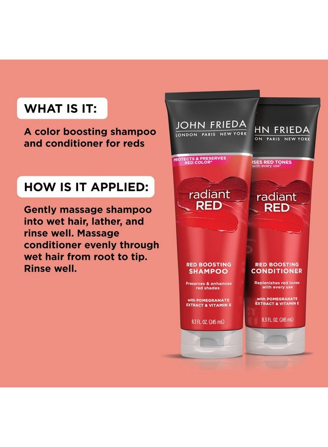 John Frieda Radiant Red Shampoo & Conditioner Bundle, Enhancing Shampoo & Conditioner, Helps Enhance Shades, with Pomegranate and Vitamin E - Image 4