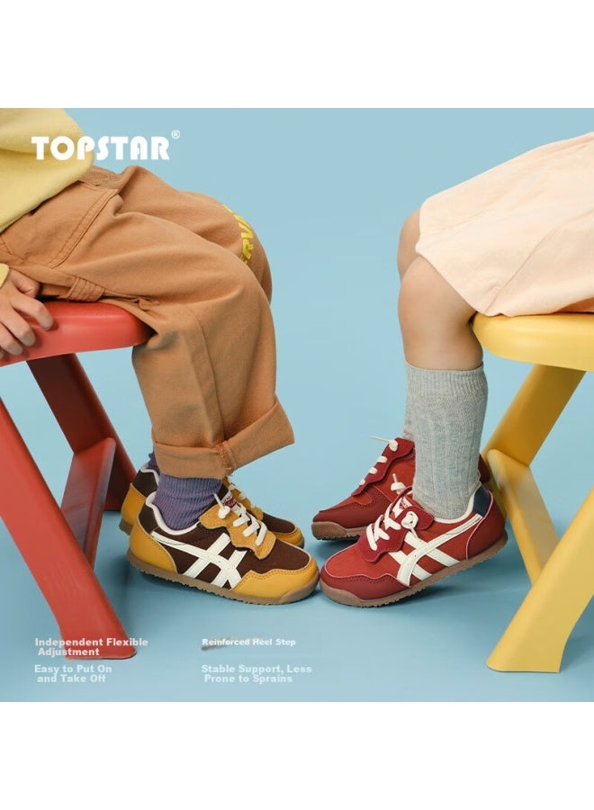 Topstar Kids Sports Shoes Spring New Boys Non-slip Soft Sole Sneakers Girls Casual Shoes Red Size 28 - Image 3