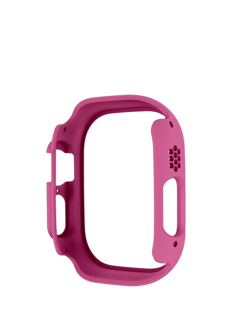 GULFLINK PC Half Case Protector frame Compatible with Apple Watch Series 8 ULTRA 49 mm Rose red  - Image 2