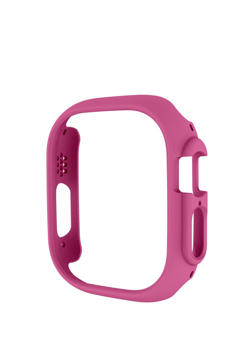 GULFLINK PC Half Case Protector frame Compatible with Apple Watch Series 8 ULTRA 49 mm Rose red  - Image 1