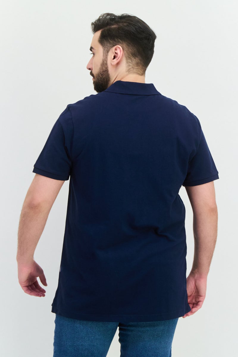 GAP بولو رجالي بقصة عادية بأكمام قصيرة، كحلي - Image 3