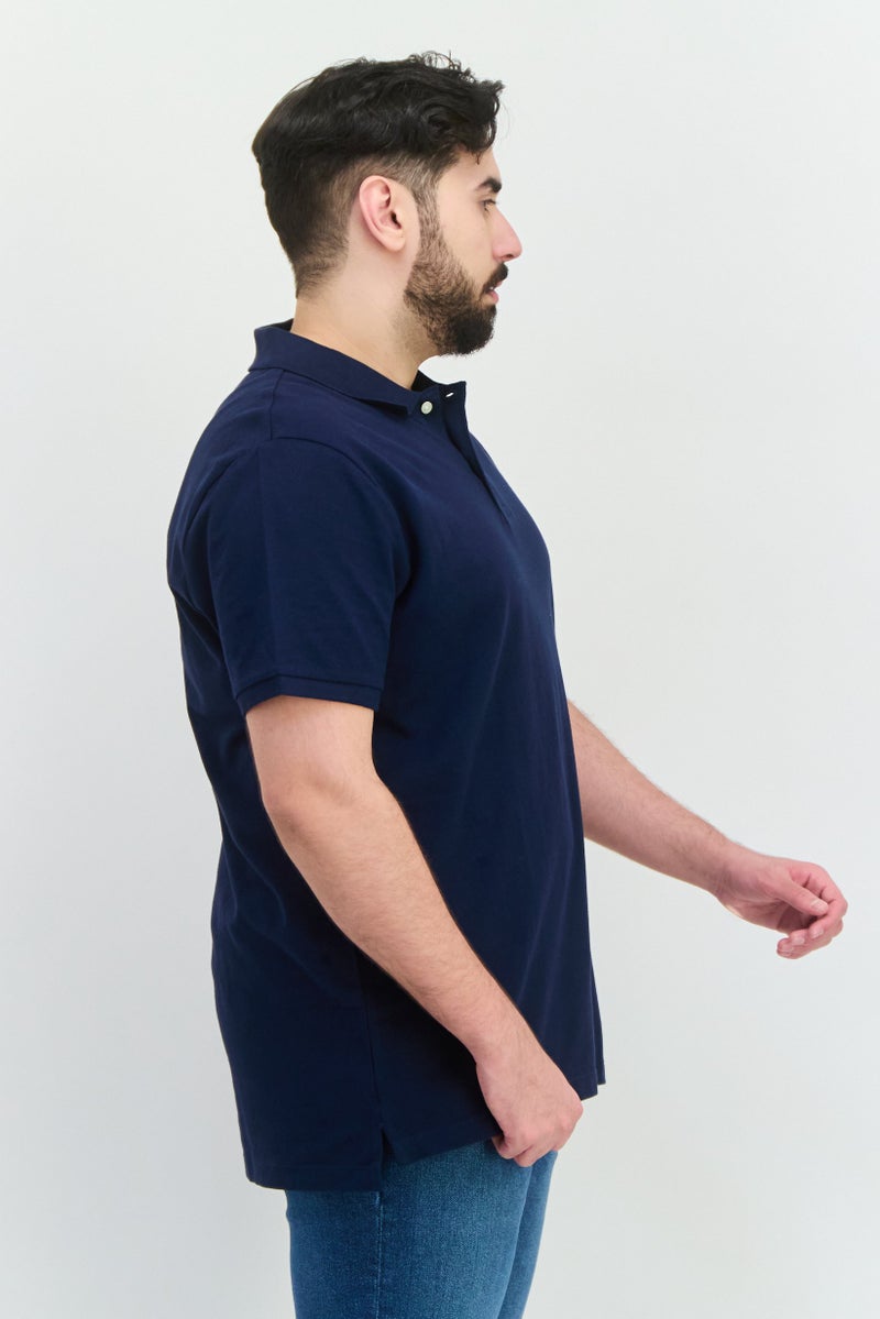 GAP بولو رجالي بقصة عادية بأكمام قصيرة، كحلي - Image 2