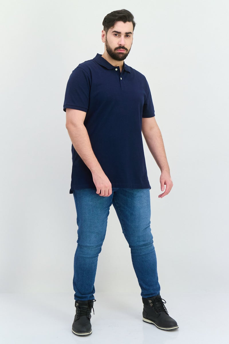 GAP بولو رجالي بقصة عادية بأكمام قصيرة، كحلي - Image 4