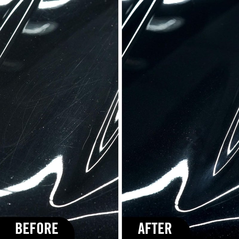 TurtleWax Hybrid Solutions Ceramic Acrylic Black Car Polish and Wax, Car Scratch Remover & Car Paint Restorer for Black Cars, Deep Shine, Ceramic Coating Protection & Water Beading, 14 oz (Pack of 1) - Image 2