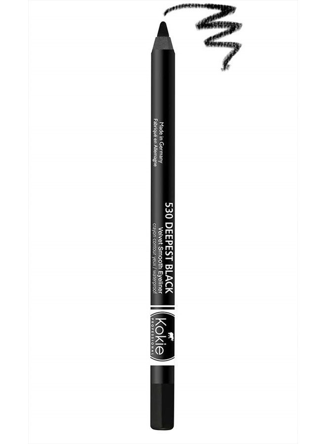 Cosmetics Waterproof Velvet Smooth Eyeliner Pencil, Deepest Black, 0.042 Ounce