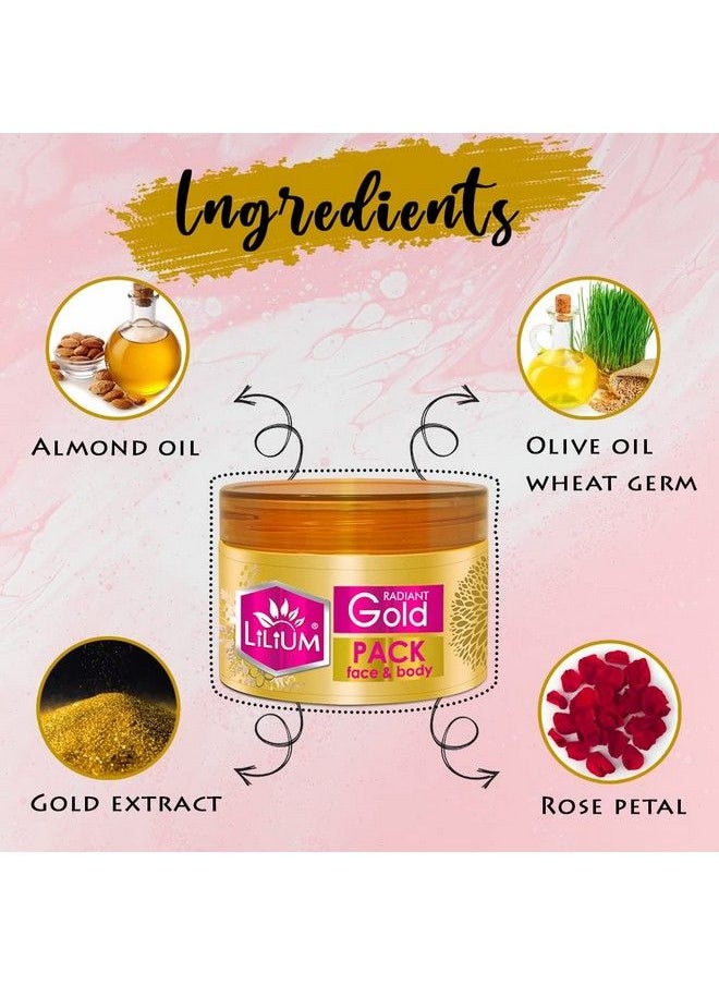LILIUM Gold Facial Kit With Scrub Cream Gel And Pack 1000G (1Kg)  - Image 5